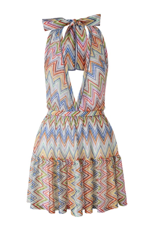 Zig zag tulle cover-up mini dress — packshot