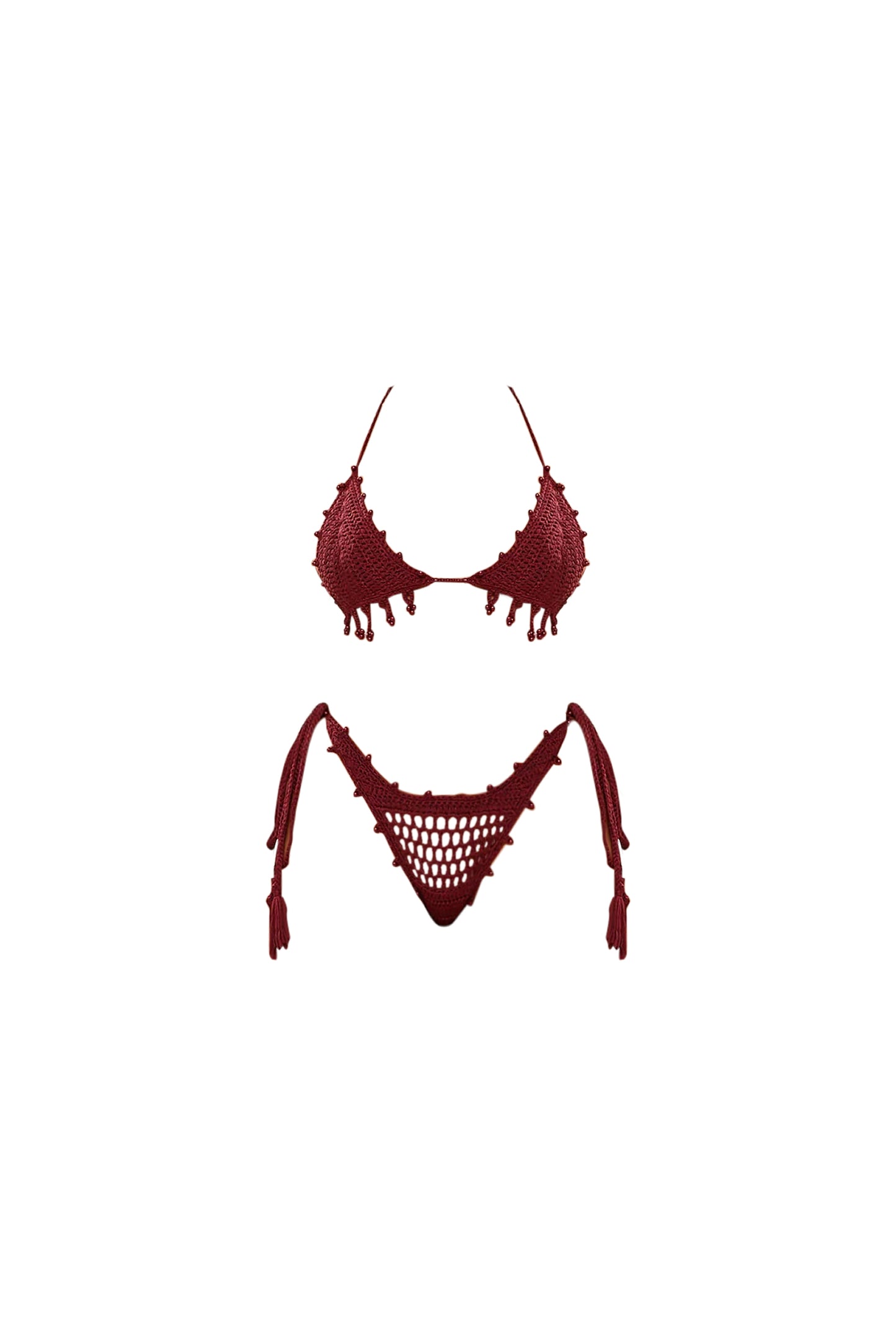 Crochet Bikini in Wine