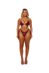 Crochet Bikini in Wine