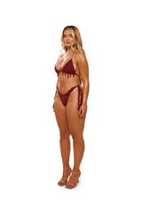 Crochet Bikini in Wine