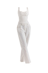 Pinstripe Tailored Trousers