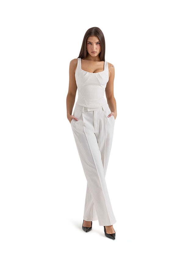 Pinstripe Tailored Trousers