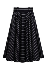 360 Maxi Circle Skirt (Ink Navy Wide Stripe) — packshot