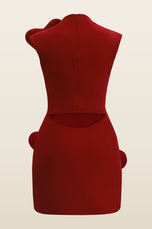 9PM dress in Heart — model back