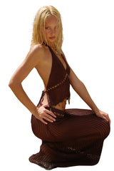 Amaré Crochet Top in Cacao