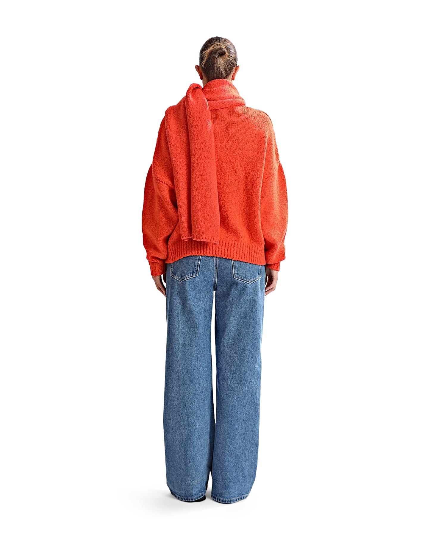 Elliot Knit Scarf Red Marl