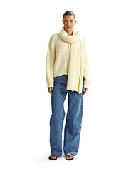 Elliot Knit Scarf Pale Yellow