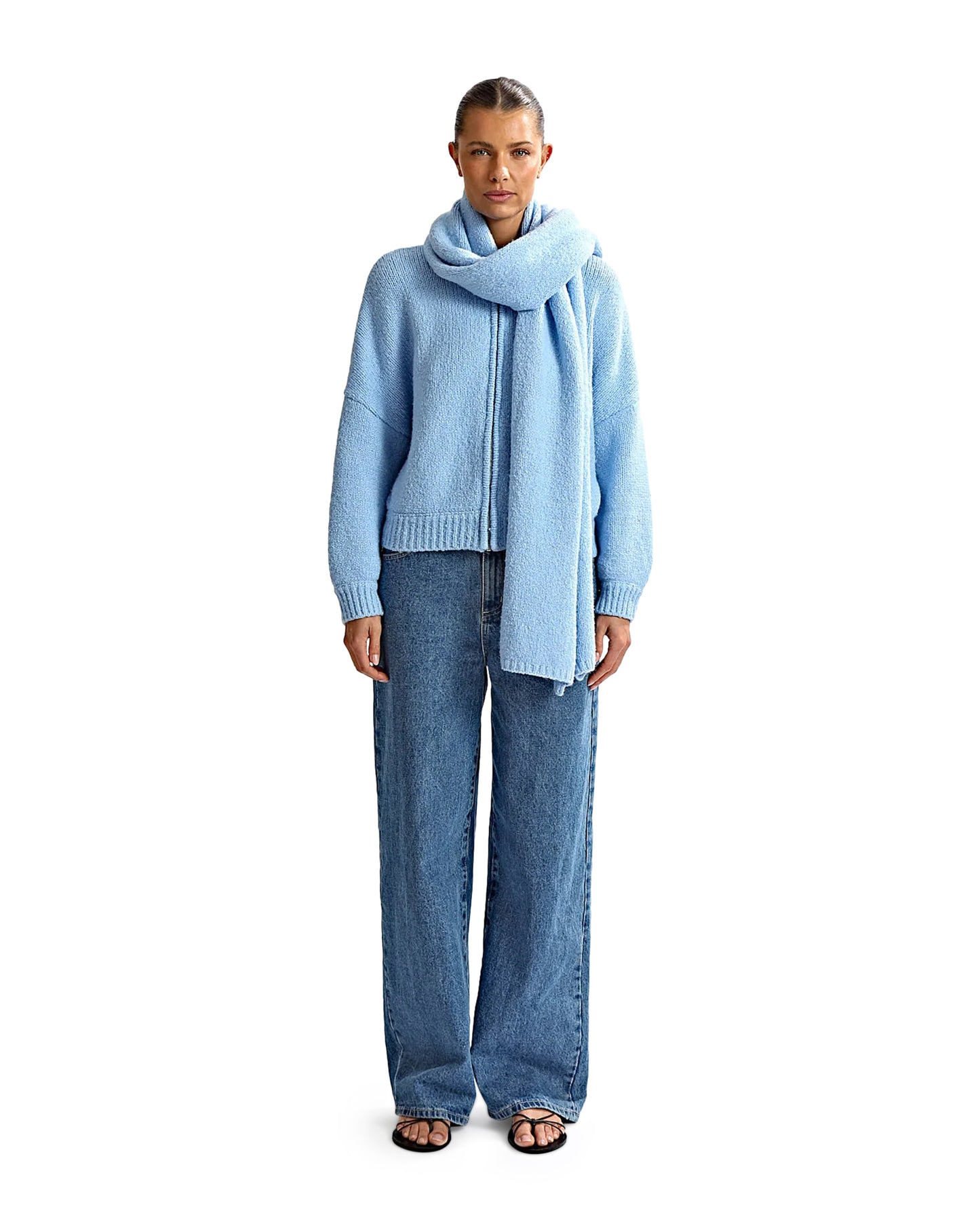 Elliot Knit Scarf Blue