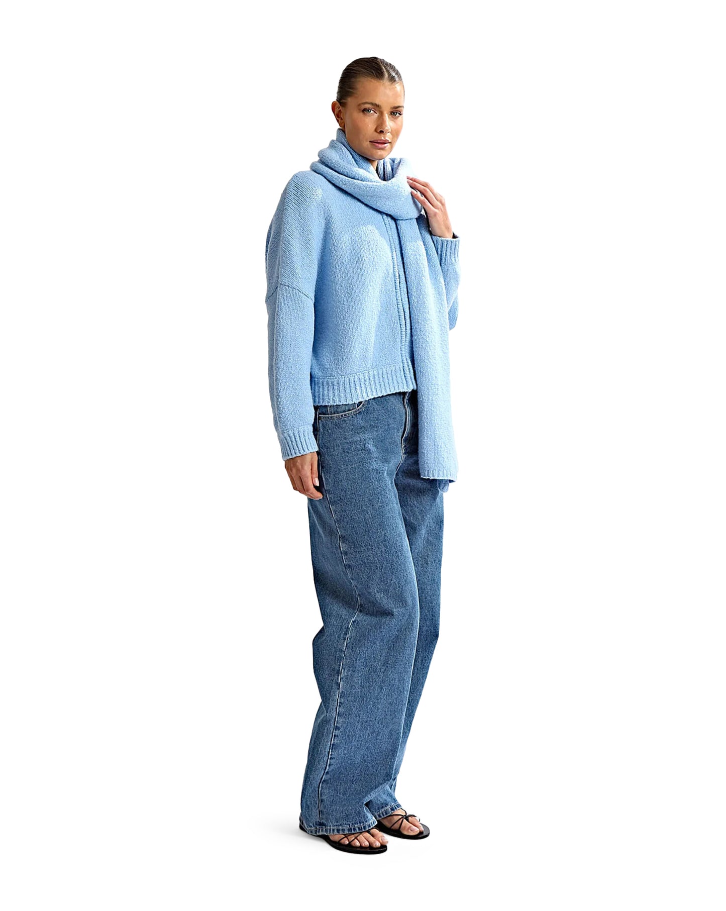 Elliot Knit Scarf Blue