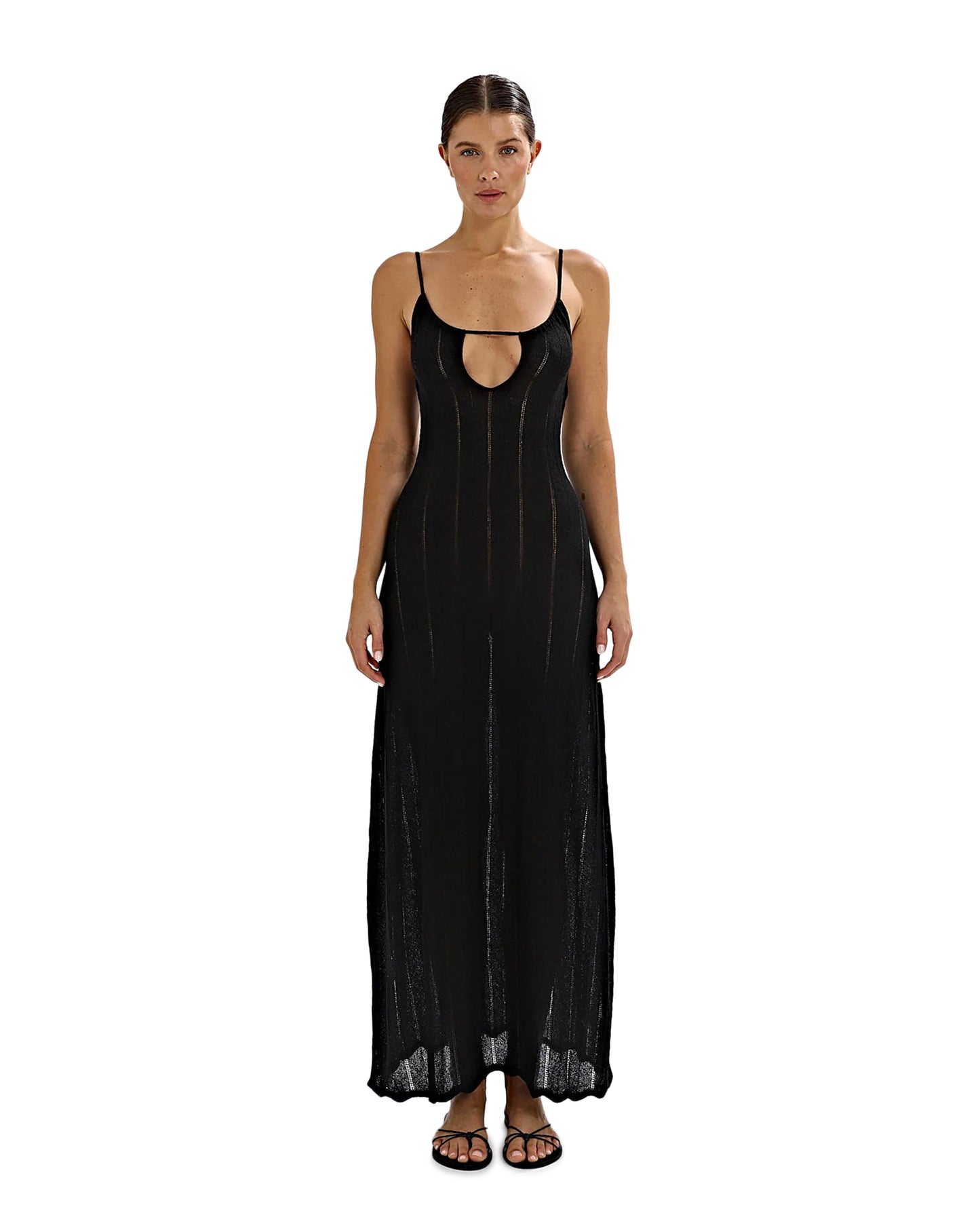 Ariel Knit Maxi Dress Black