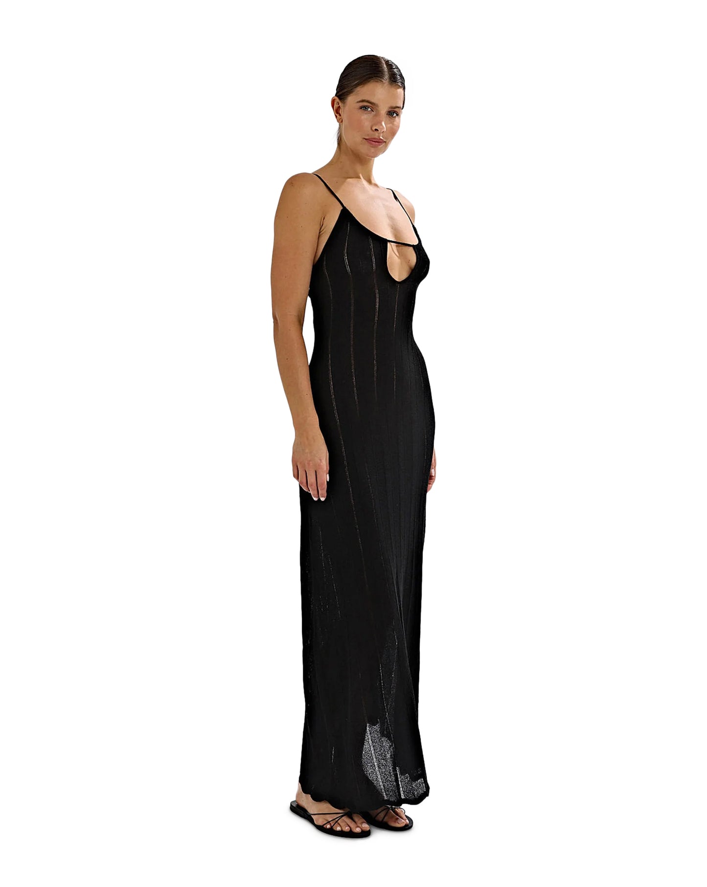 Ariel Knit Maxi Dress Black