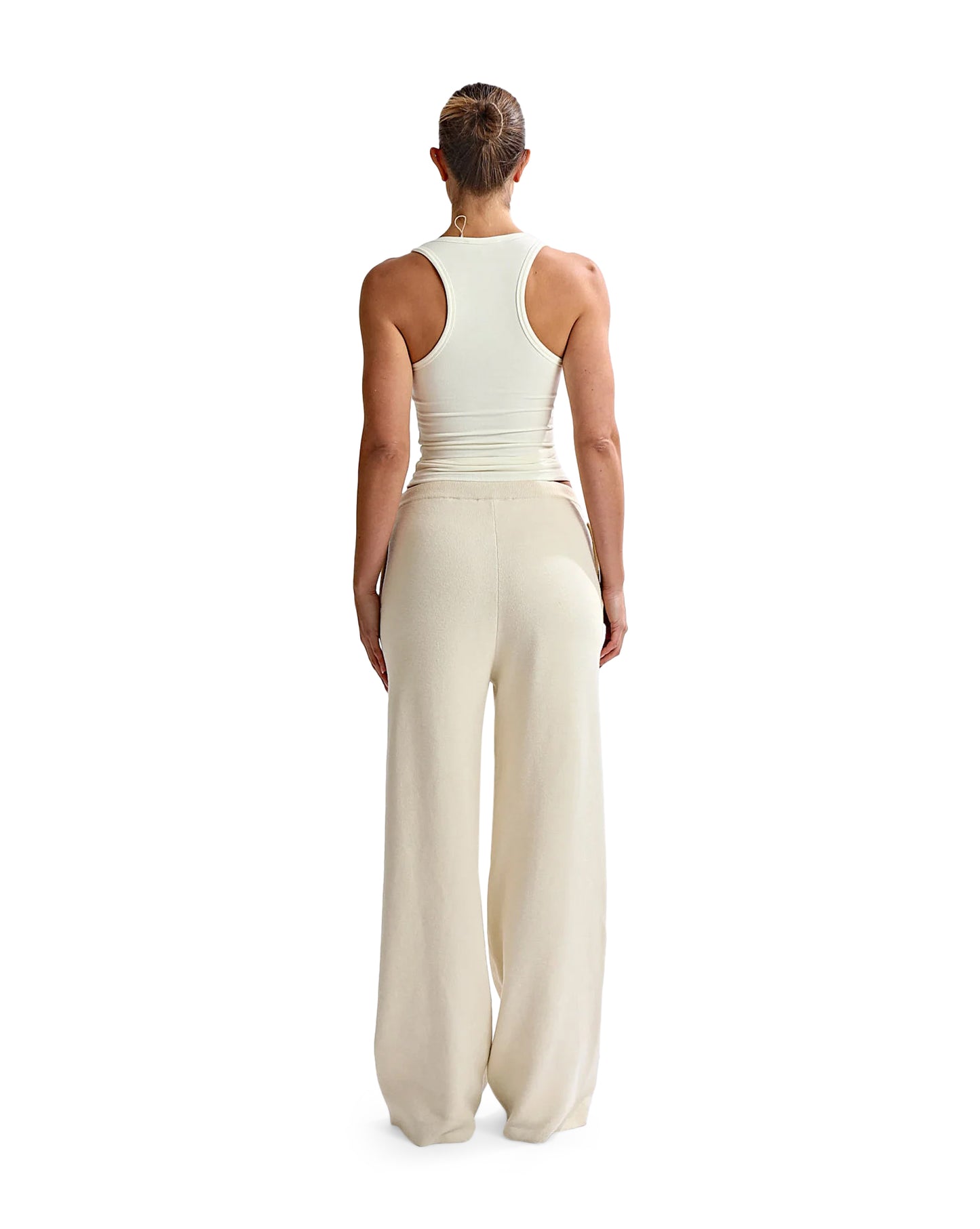 Dion Knit Pants Cream Cropped