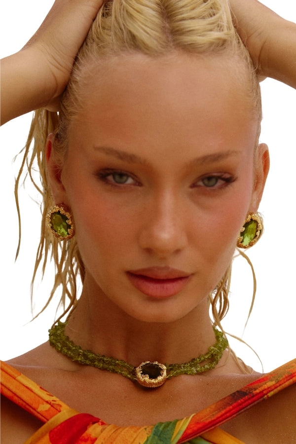 Azania Earrings in Peridot