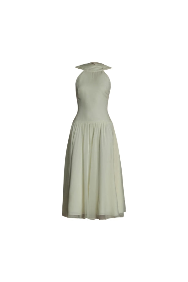 Double Cowl Lady Length Dress