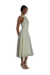 Double Cowl Lady Length Dress