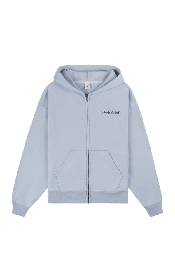Logo Embroidered Zip Hoodie