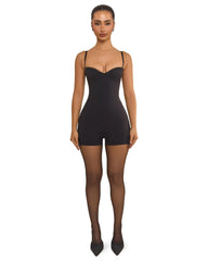 The Sculpt Playsuit In Black