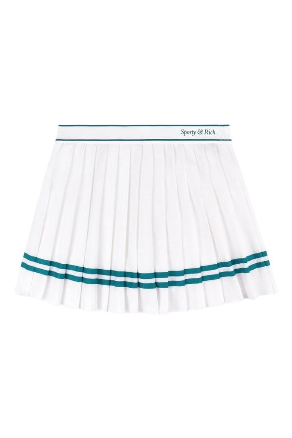 Italic Logo Pleated Skirt