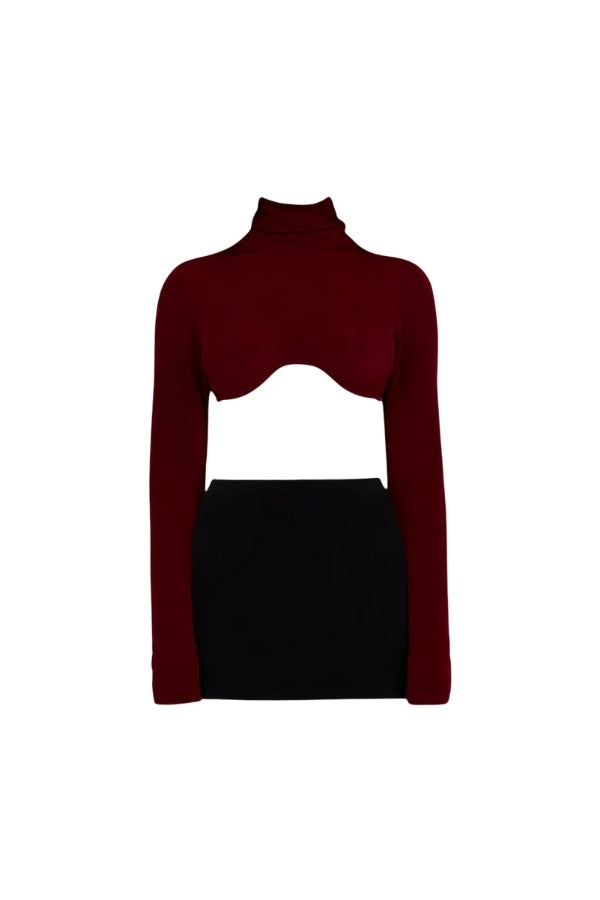 Underwire Turtleneck Top
