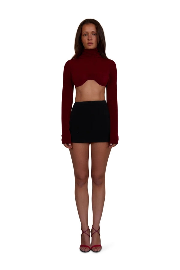 Underwire Turtleneck Top