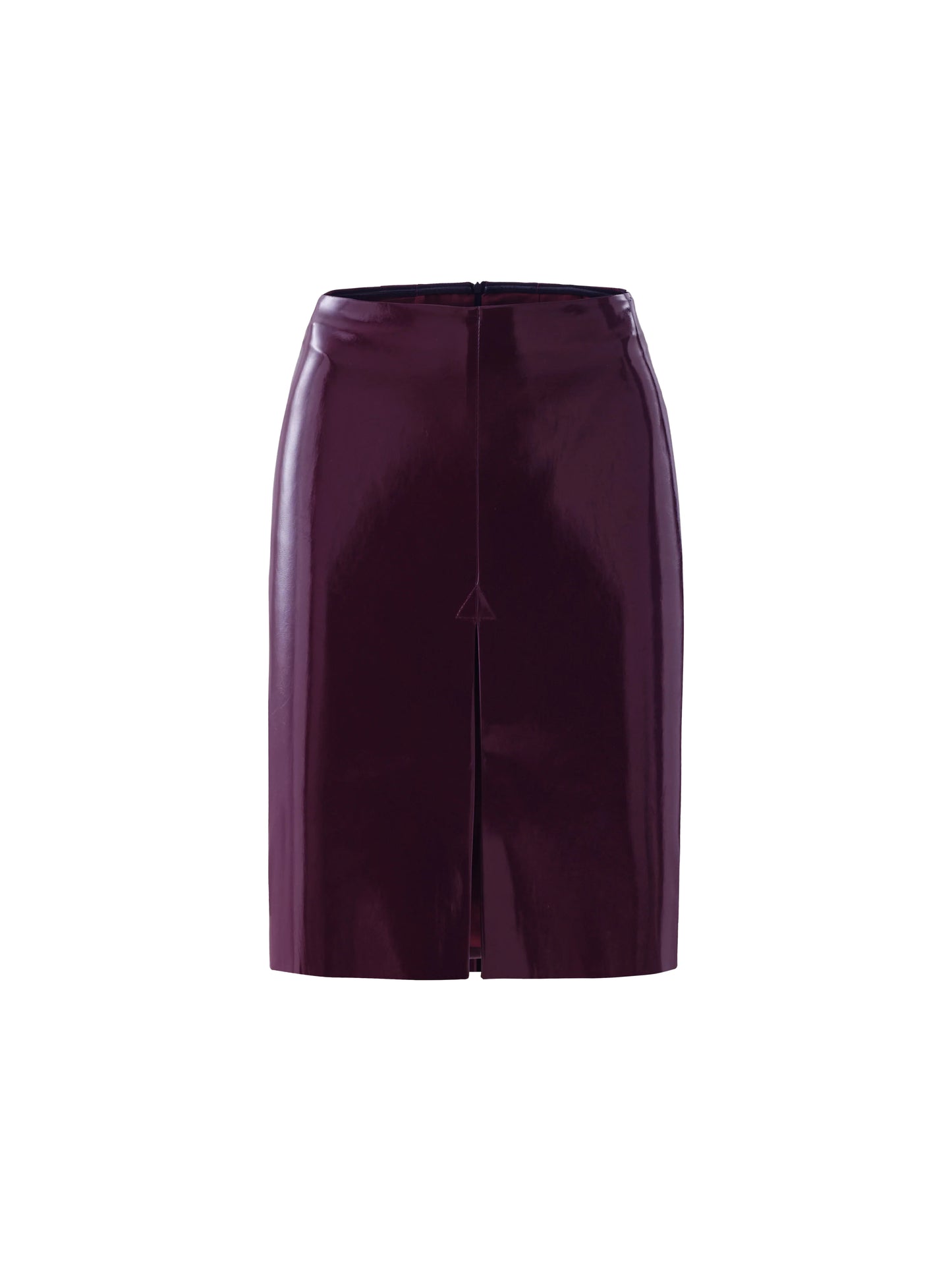 Patent Midi Skirt