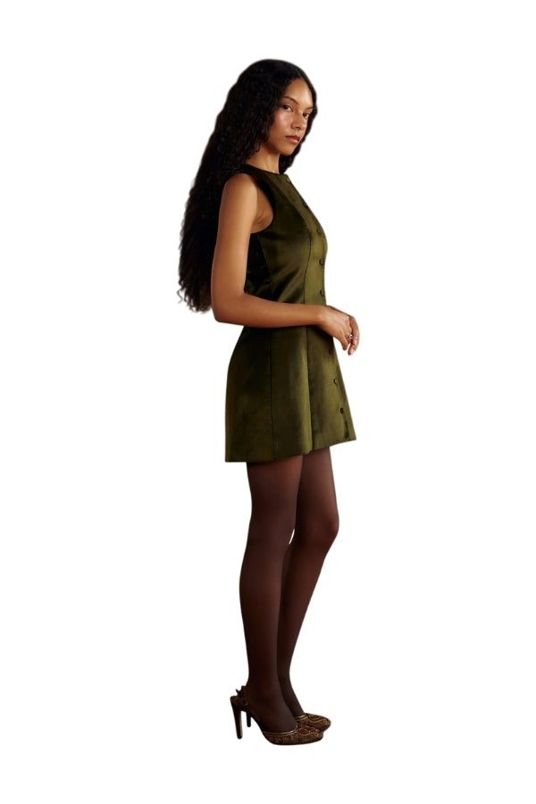 Verde Velveteen Dress