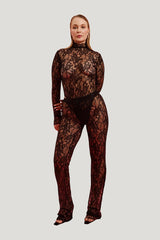 Allure bodysuit in Noir Lace — model front