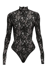 Allure bodysuit in Noir Lace — packshot