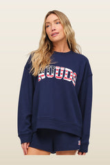 Americana Crewneck | Flag — model back