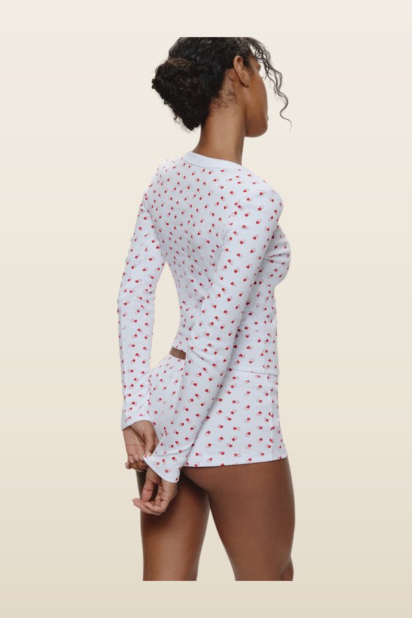 Amora Henley Shirt - Sunday Love — model back