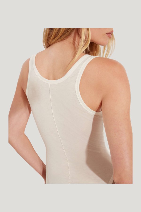 Ana Bodysuit White — model side