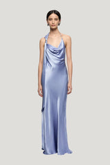 Angelyne Drape Maxi Dress - Periwinkle — model front