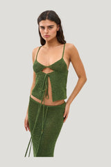 Astra Glitter Jungle Green - Shirt — model front