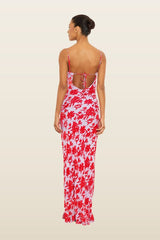 Athena Dress Red — model back