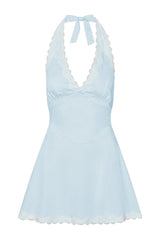 Audrey Satin Mini Dress - Sweet Pea — packshot