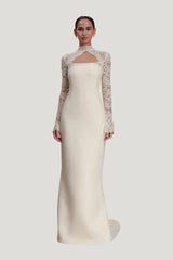 Aurelie Long Sleeve Lace Maxi Dress — model front