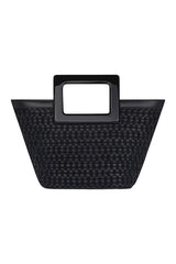 Baby Riviera In Black Raffia — packshot