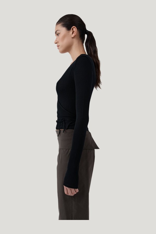 Baby Wool Wrap Top — carry 3
