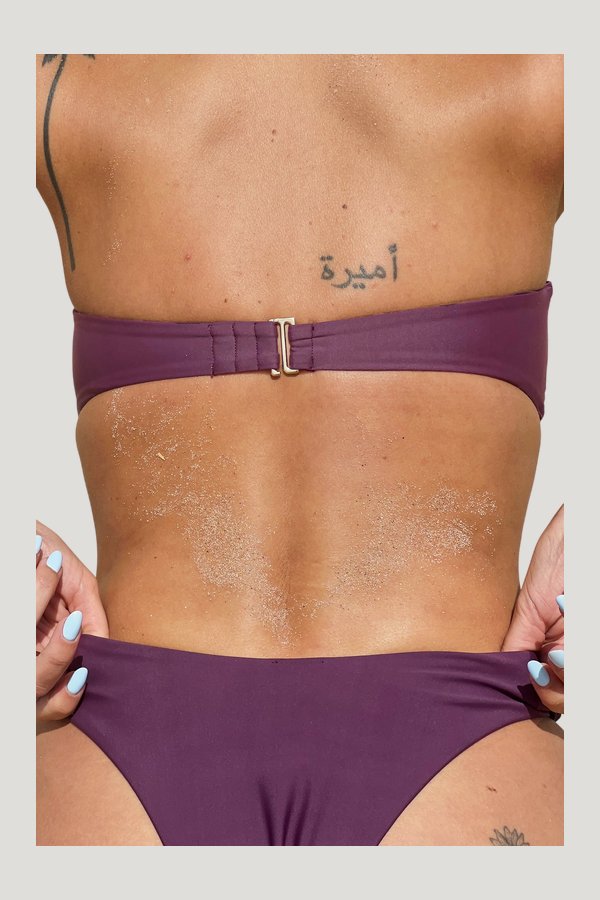 Bandeau Ring Detail Bikini Top — model front