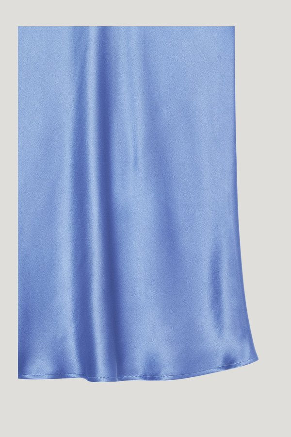 Bar Silk Skirt - Storm Blue — extra