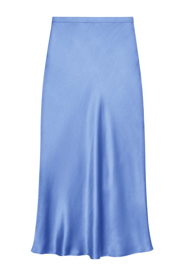 Bar Silk Skirt - Storm Blue — packshot