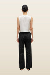 Barb V Neck Shell — model back