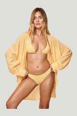 Barcelona Tunic - Honey Crinkle — model side