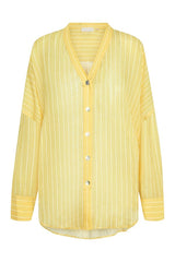 Barcelona Tunic - Meyer Stripe Crinkle Linen — packshot