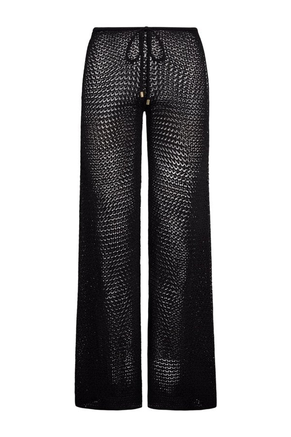 Belize Knit Pant - Black Lace Crochet — packshot
