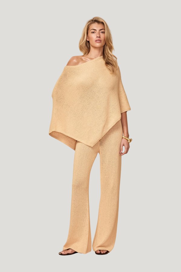 Belize Pant Open Knit - Raffia — model front