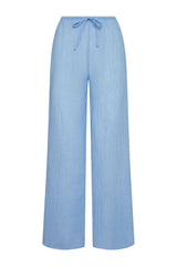 Belize Pant - Sky Crinkle Linen — packshot
