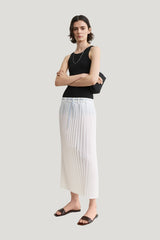 Belted pleated skirt — carry 2