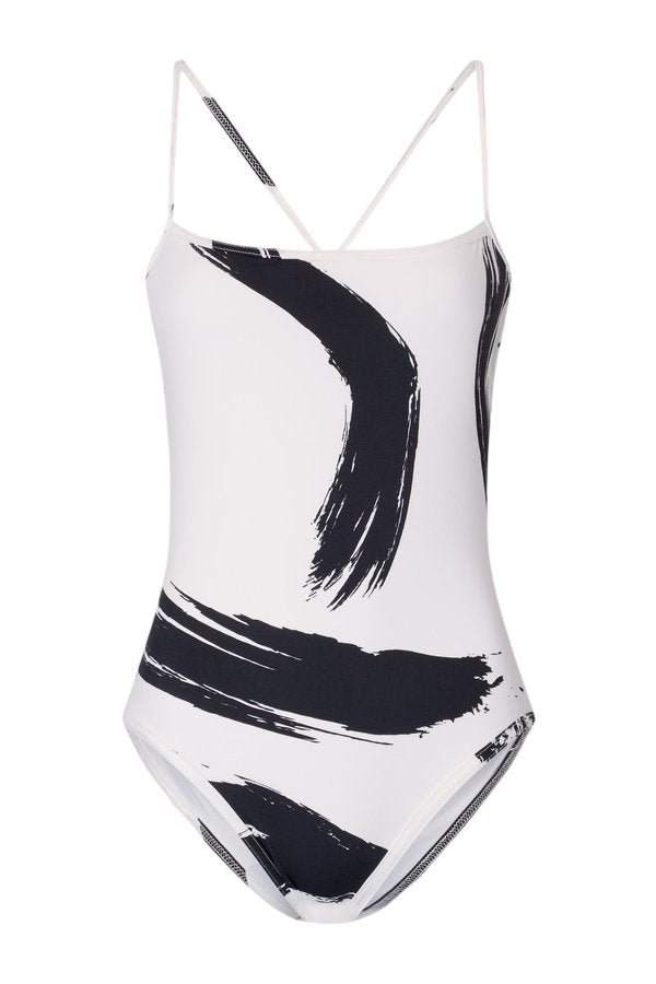 BIANCA Printed criss-crossing straps swimsuit — packshot