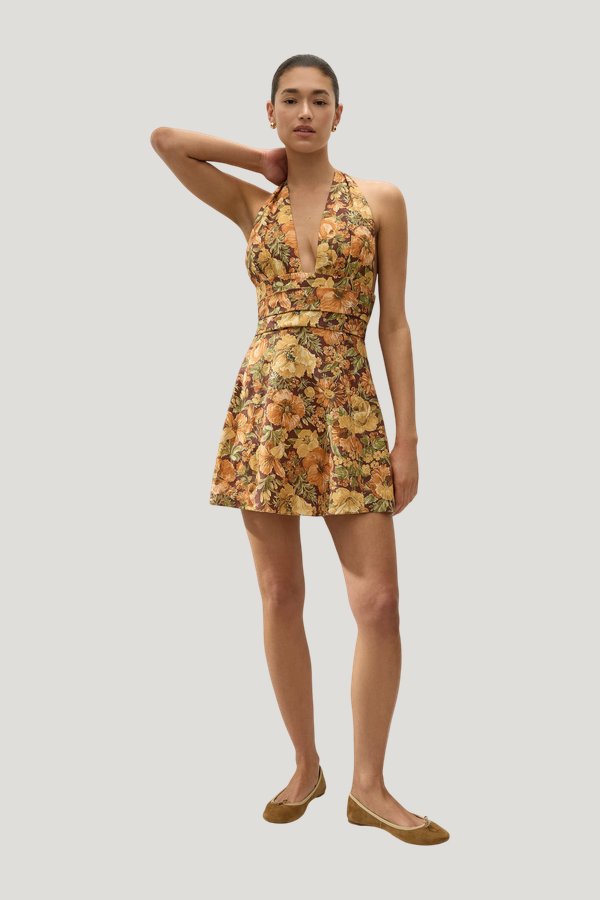 Bianca Mini Dress Camellia — model front